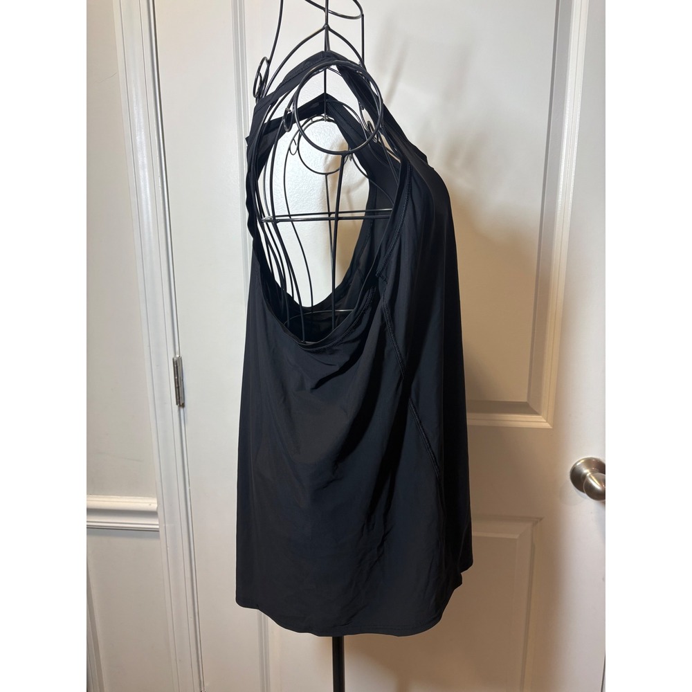 Athleta Ultimate Scoop Tank Black‎ Racerback Workout Top Womens Large - Picture 3 of 6